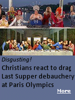 One performance at the ceremonies that caused significant offense Friday afternoon was a depiction of Leonardo da Vinci�s "The Last Supper." The song �King� was played as a woman wearing a crown was depicted as Jesus surrounded by men in drag, one of whom was a bearded man with long, blonde hair who later danced suggestively down a catwalk, much like a stripper would do. The catwalk was in front of the Last Supper table, where a young girl stood near the men in drag.